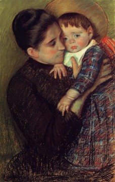 Mary Cassatt Werke - Frau und ihr Kind alias Helene de Septeuil Mütter Kinder Mary Cassatt
